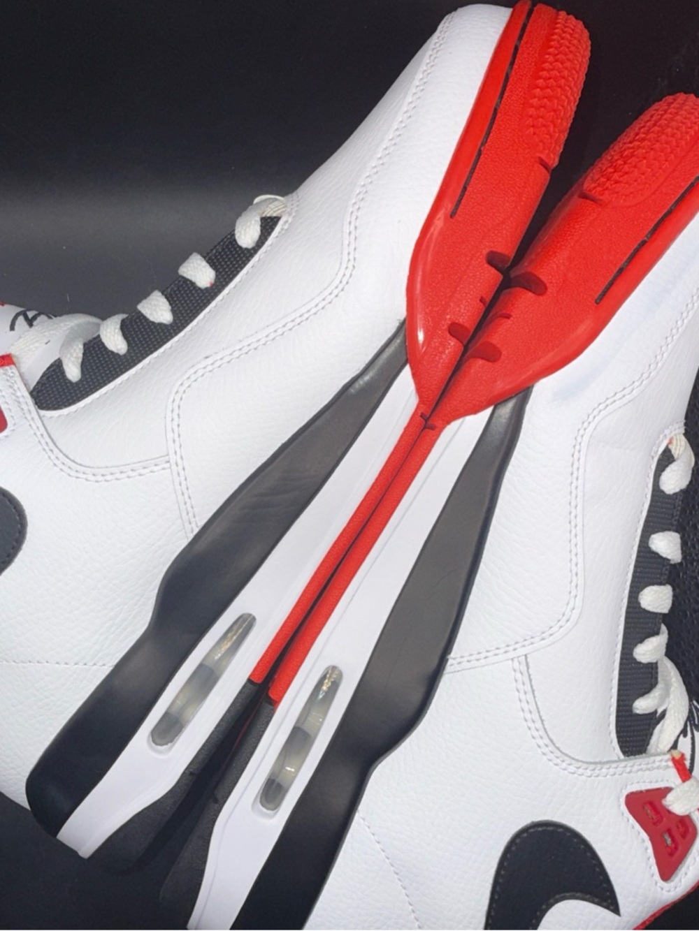 Nike White and Red Air Flight Sneakers - Picture 7 of 10